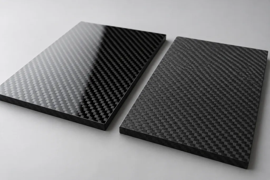 Specifying the Visible Face of a Carbon Fiber Panel — reference visual