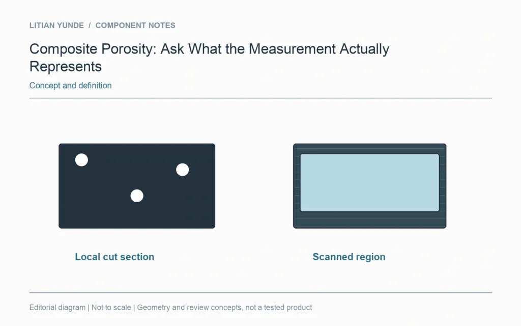 A local cut section and a scanned region describe different coverage.