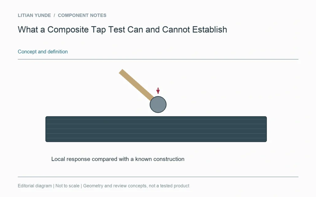 A tap response is a local observation within a defined inspection task.