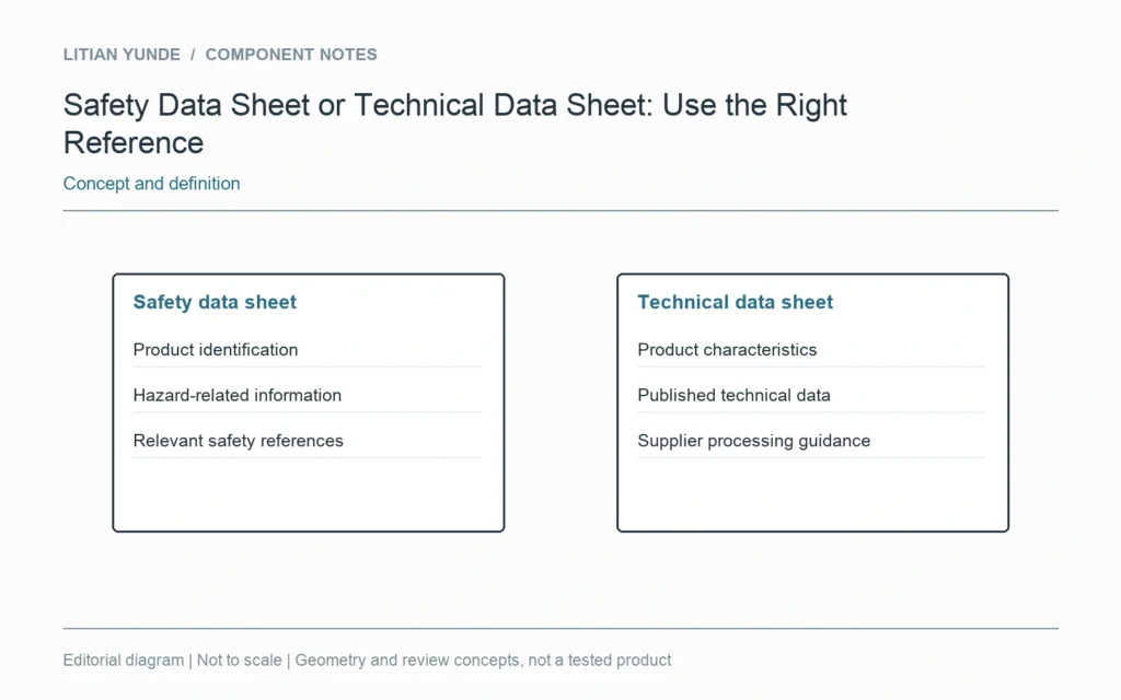 Safety information and technical product information serve different purposes.