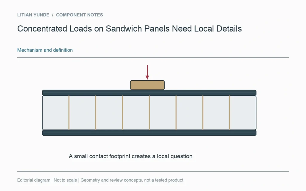 A concentrated contact adds a local question to the sandwich panel review.