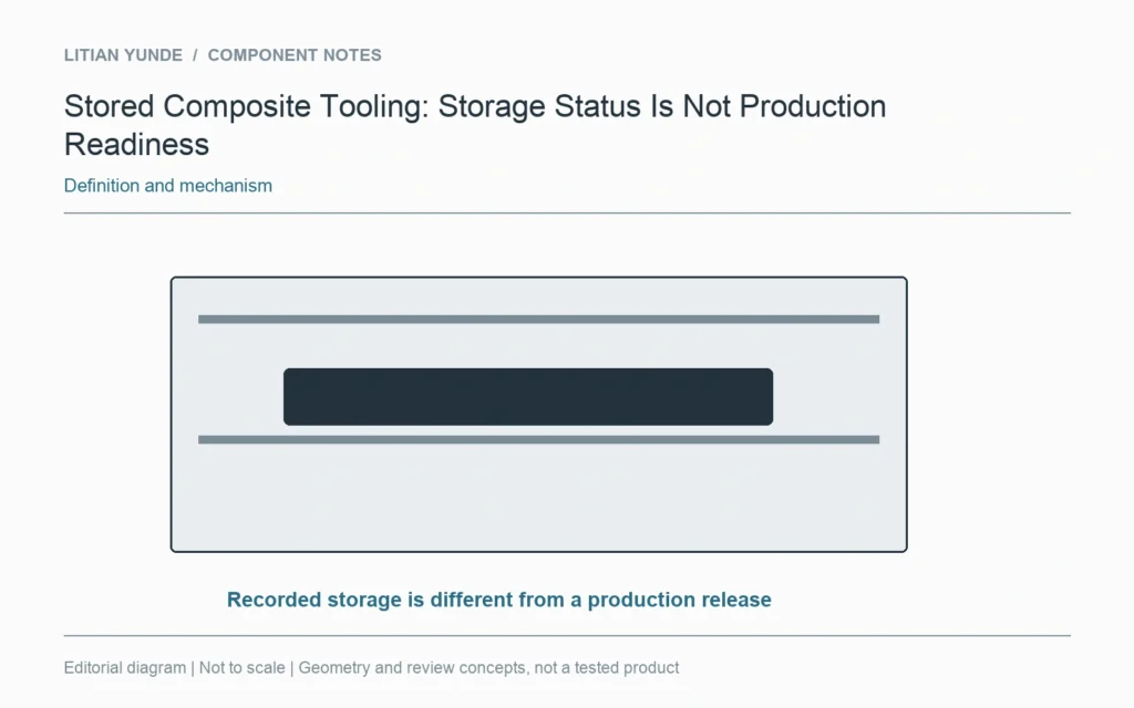 A tool storage record is separate from its release for another production run.