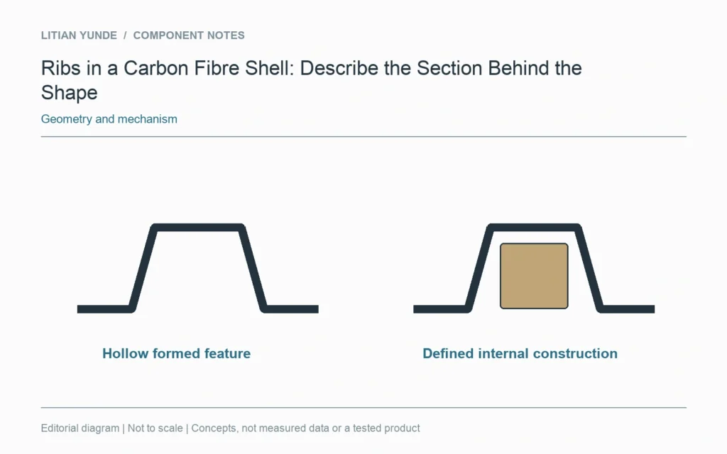 Identical-looking raised outlines can contain different internal constructions.