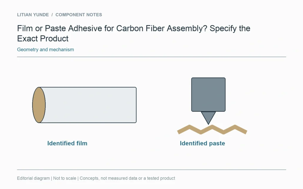 A film layer and a dispensed paste are different supply forms, not interchangeable process specifications.