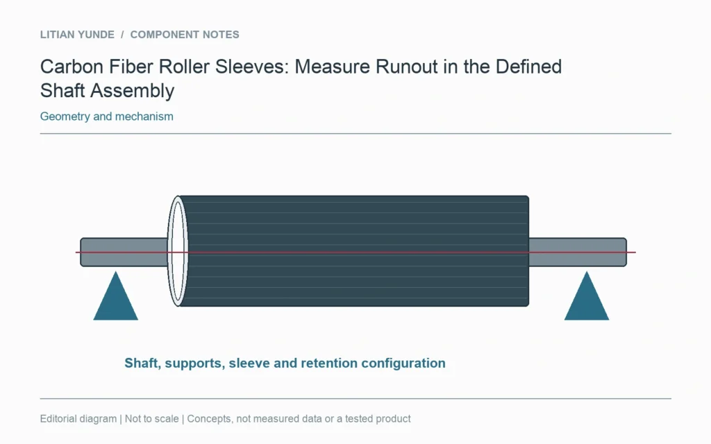 The sleeve surface is evaluated relative to an identified shaft and support arrangement.