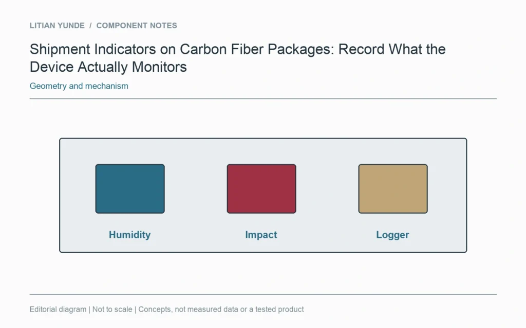 Humidity, impact and multi-condition devices represent different monitoring scopes on a package.